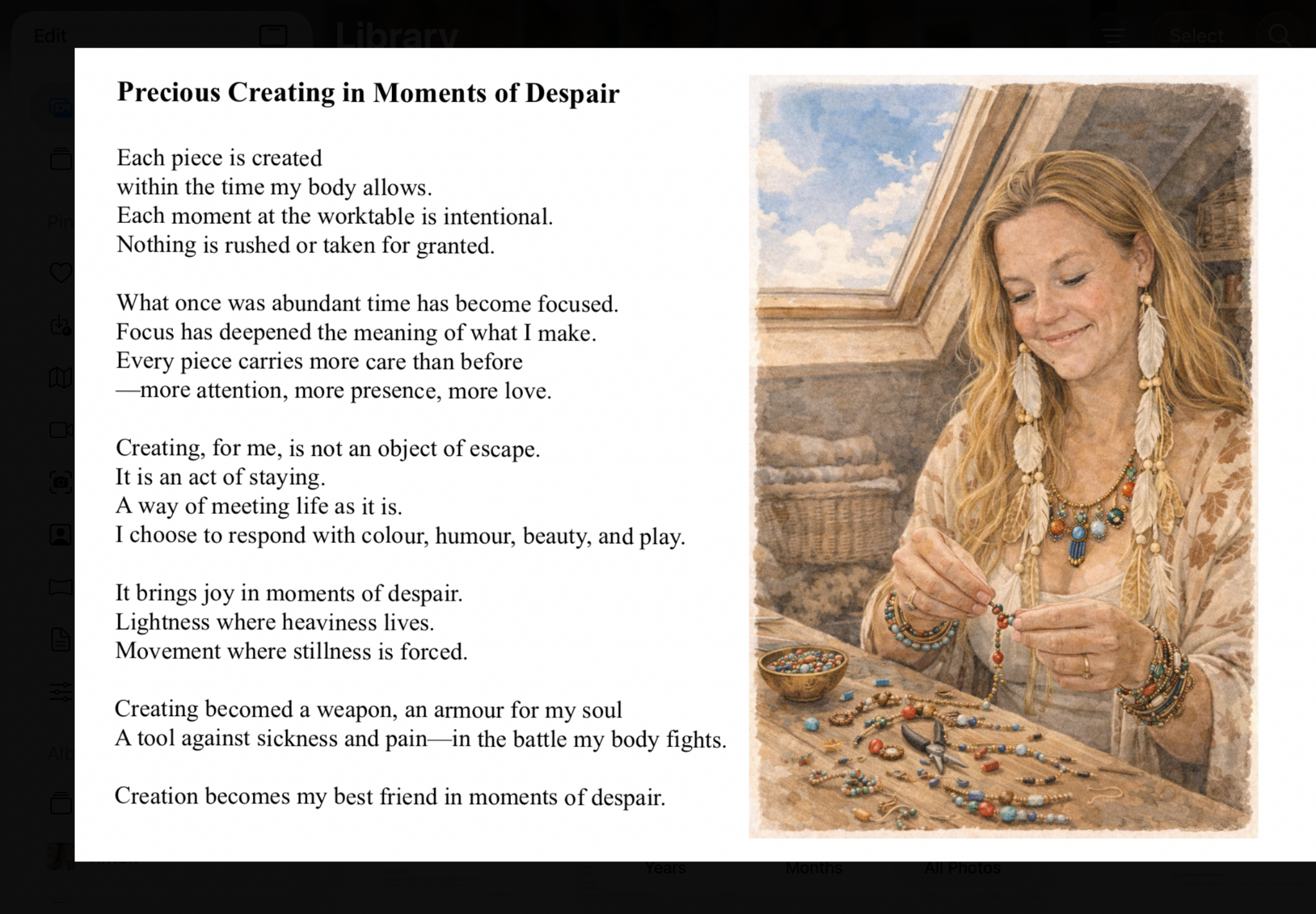 Precious Creating in Moments of Despair — artist story by K. M. Sęktas